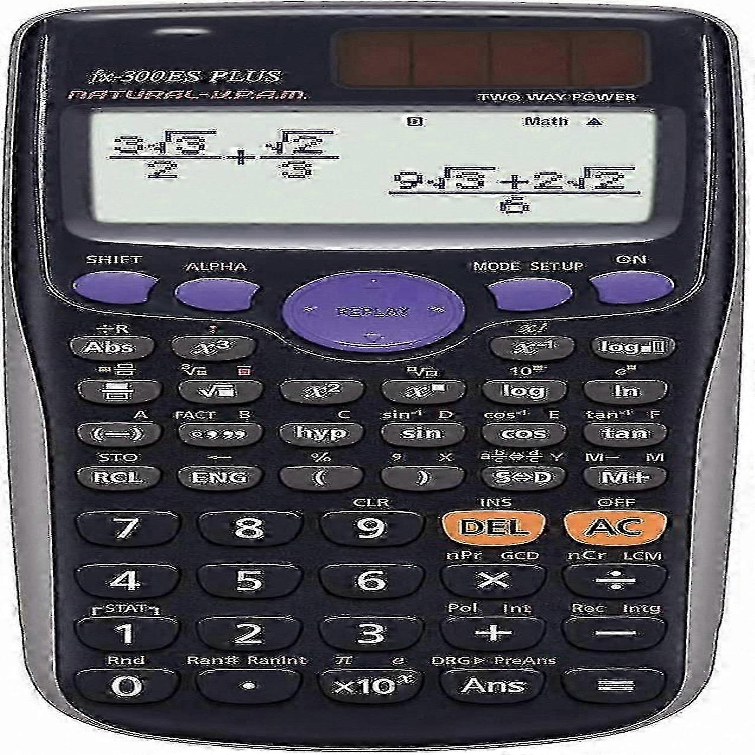Calculadora científica para uso escolar, negra