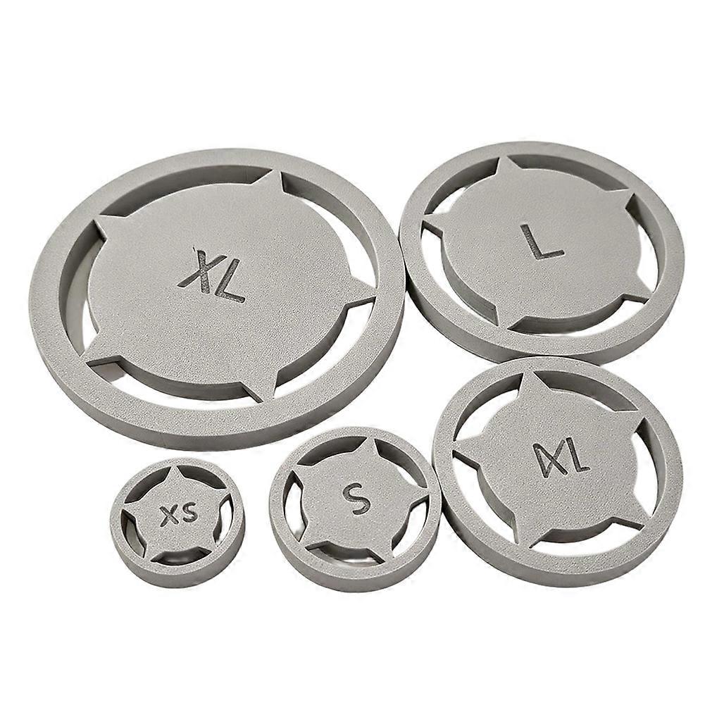 5PCS Pottery Foot Ring Template Set for Consistent Base Centering in DIY Ceramic Pottery Making