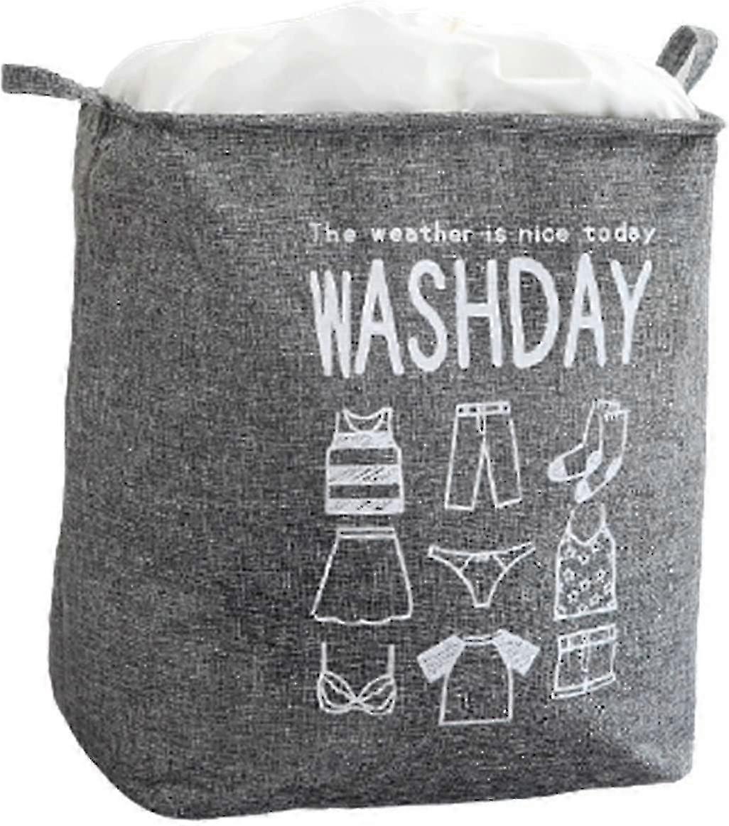 Foldable Fabric Laundry Basket Clothes Storage Organizer Sorter