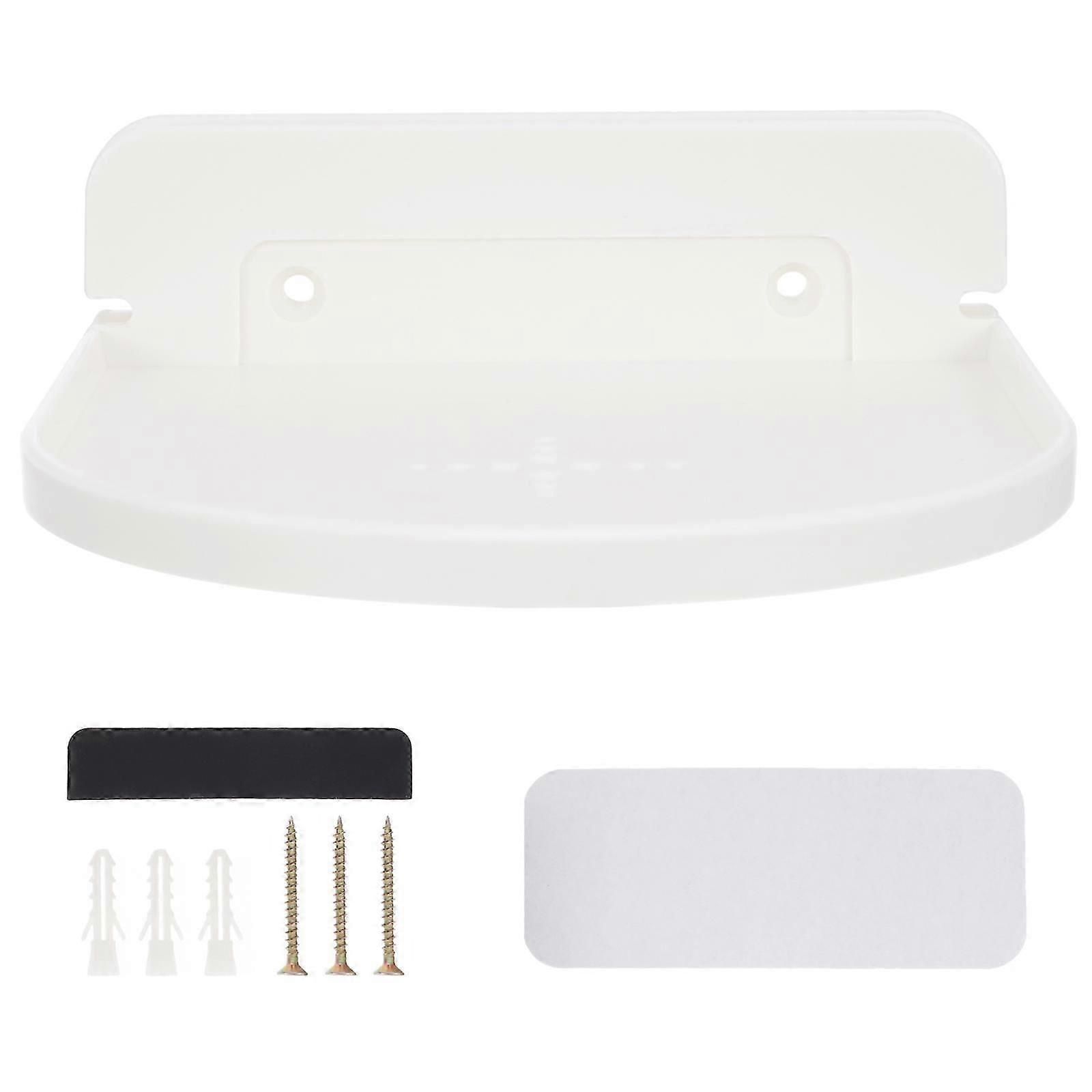 Wall Mount Speaker Bracket Plastic Accessory Bedside Table White 1Set
