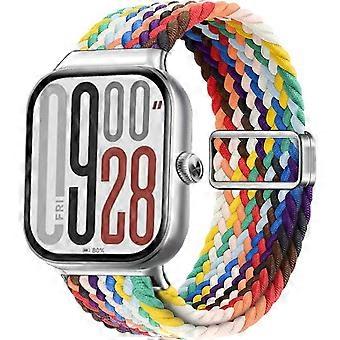 Punottu nailonranneke Xiaomi Redmi Watch 6/5/4:lle, joustava kudottu ranneke metallisella magneettilukolla