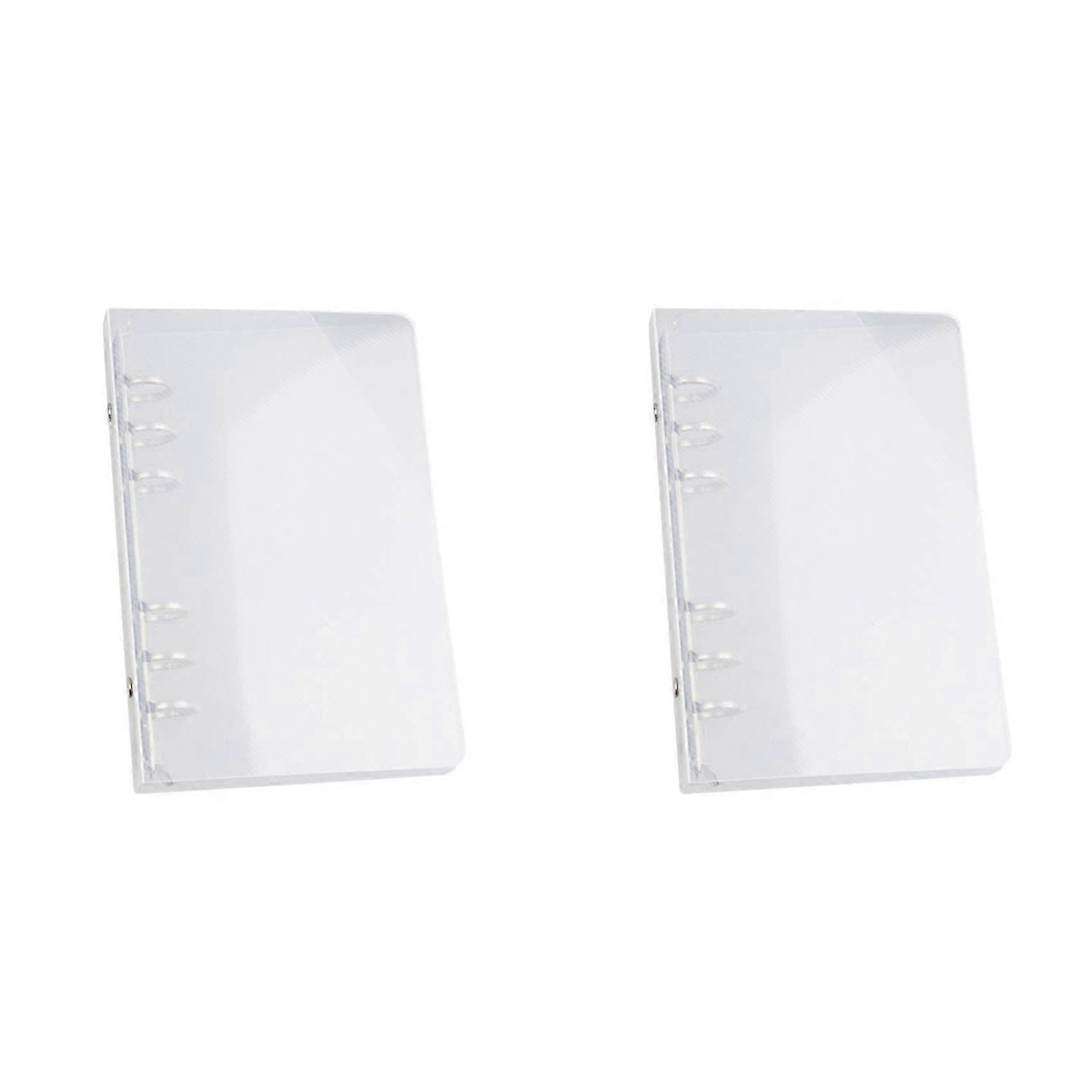 2X 6-Ring Binder Plastic File Folder, Suitable compatible with Letter-Sized Office Supplies A5