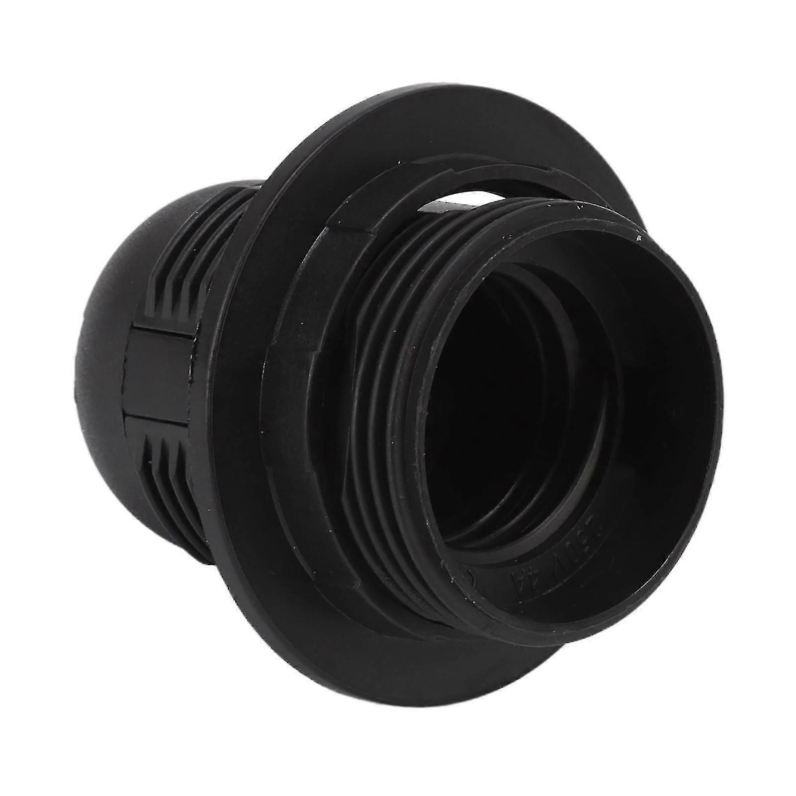 10Pcs DIY E27 Light Holder Base Copper Core High Temperature Resistance Black