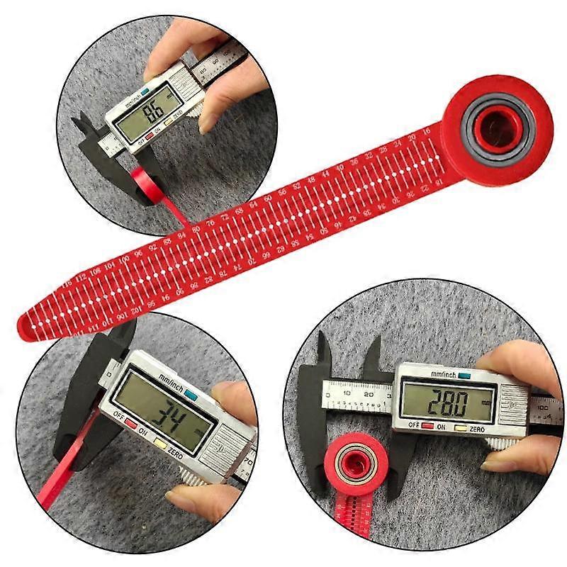 Portable Circular Drafting Compass Design Plastic Ruler, For Precision Drawing Woodworking Measuring Tool & Engineering Projects