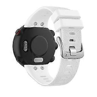 Zachte siliconen band voor Garmin Forerunner 45S Smart Watch (wit)