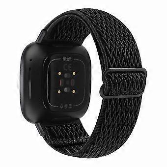 Adjustable Nylon Wave Pattern Watch Band Compatible with Fitbit Versa 3 & Versa Sense