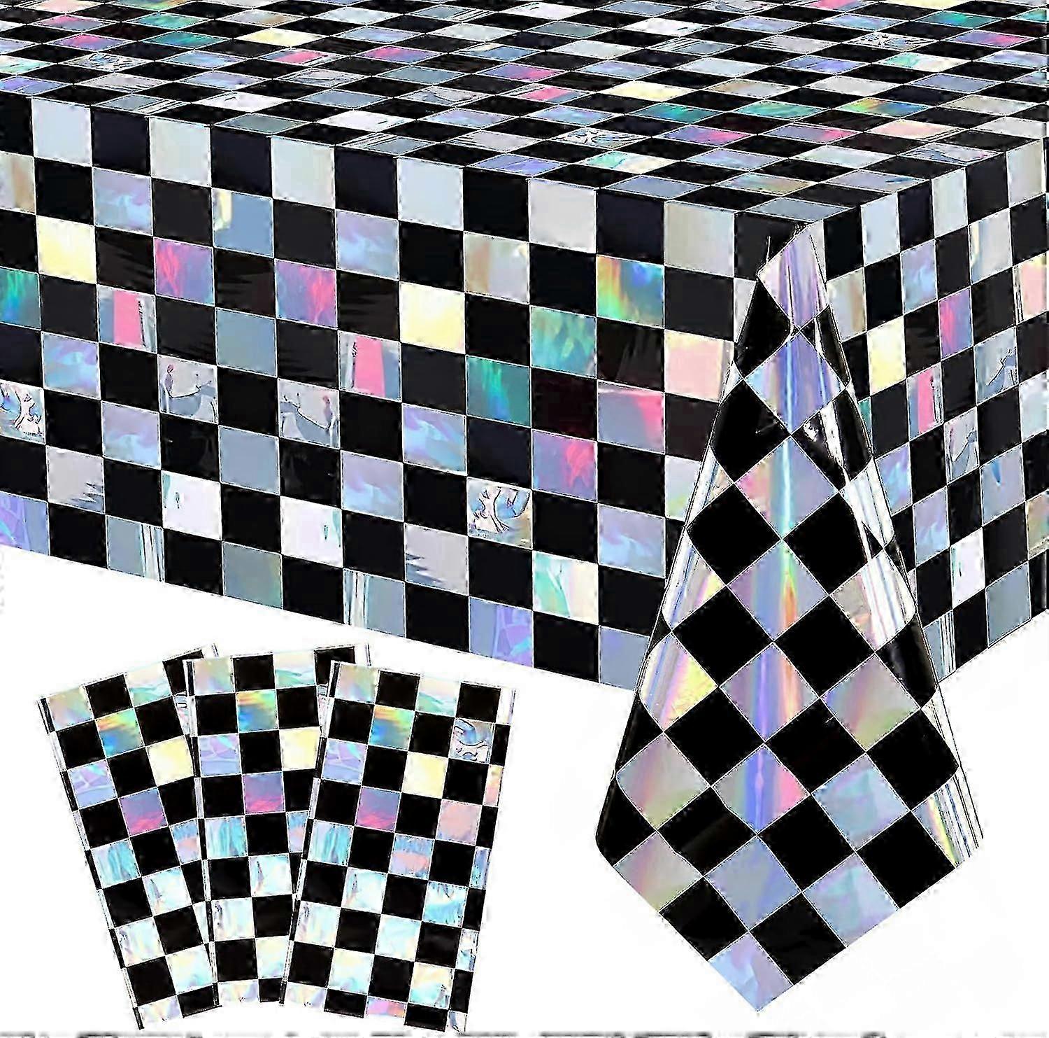 Black Iridescent Rectangle Table Covers