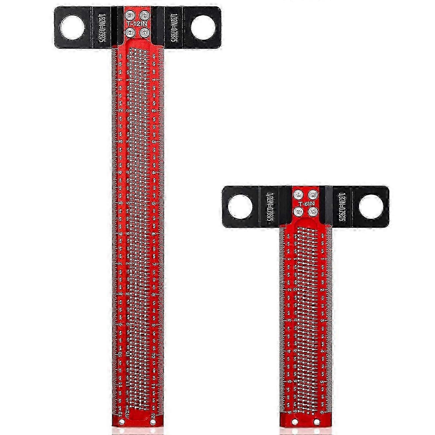 2 Pcs Precision Marking T Ruler Woodworking Scriber MMD