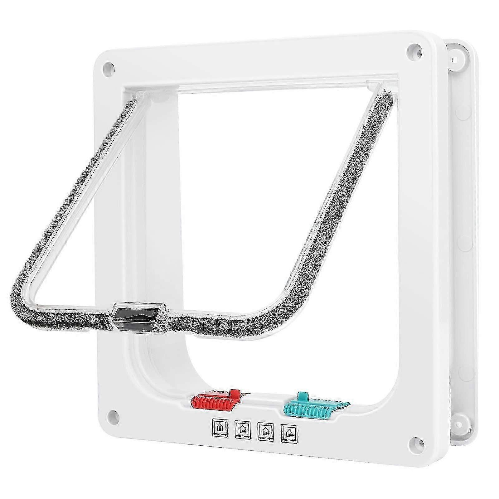 4-Setting Weatherproof Cat Flap for All Surfaces