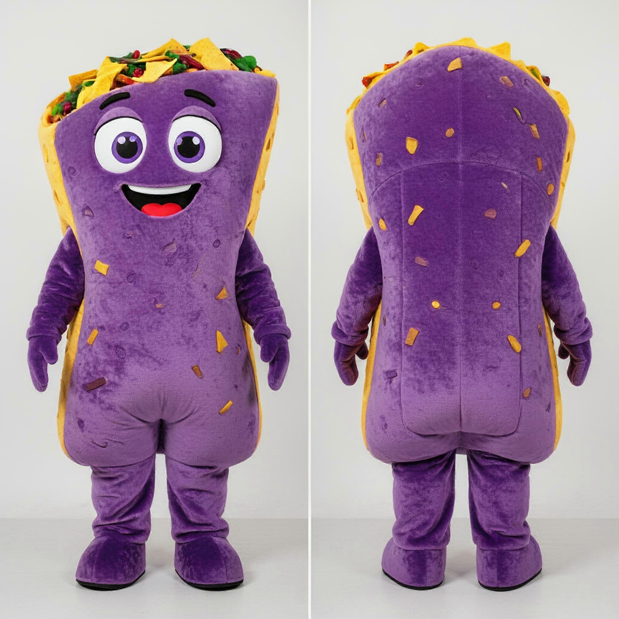 MASTICOT Purple Rounded Nachos Mascot