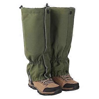 Waterproof Hiking Leg Gaiters with Breathable TearResistant Fabric, Adjustable Fit for Hunting and Snowshoeing Green