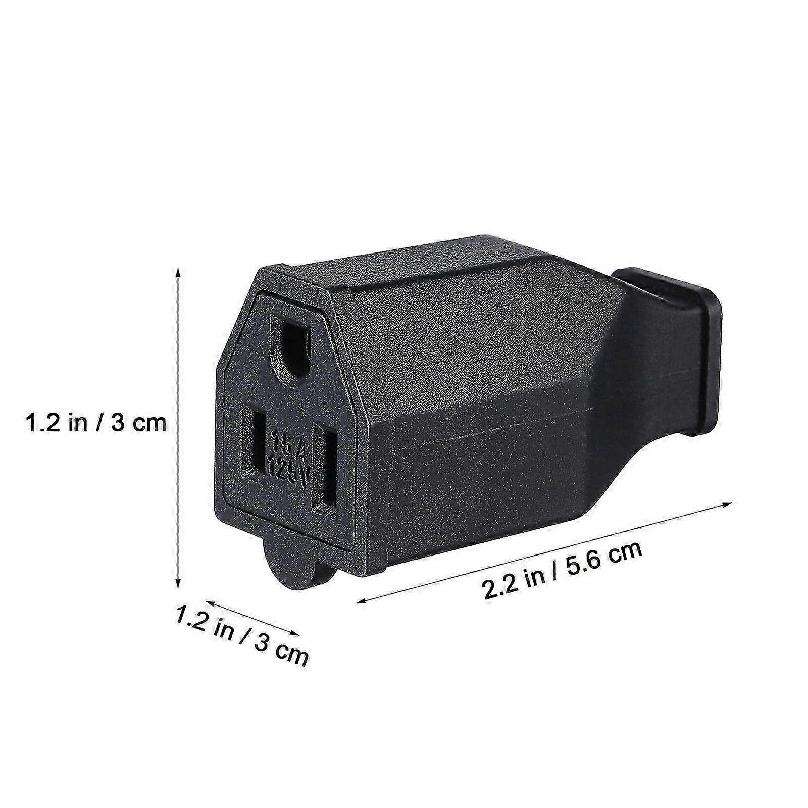 Black 15A Replacement Plugs 3 Pcs
