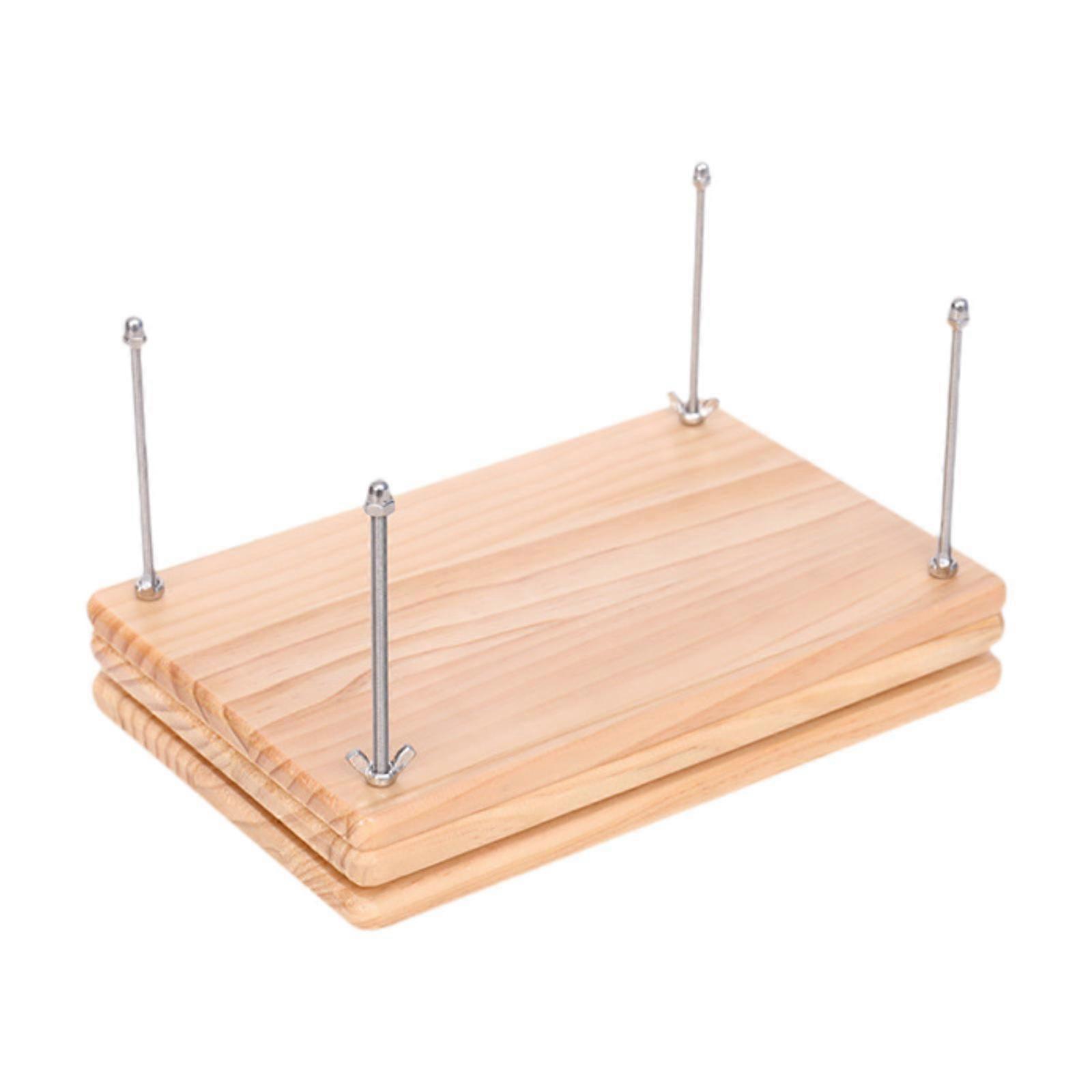 Compact Wooden Book Press Three Layer Design
