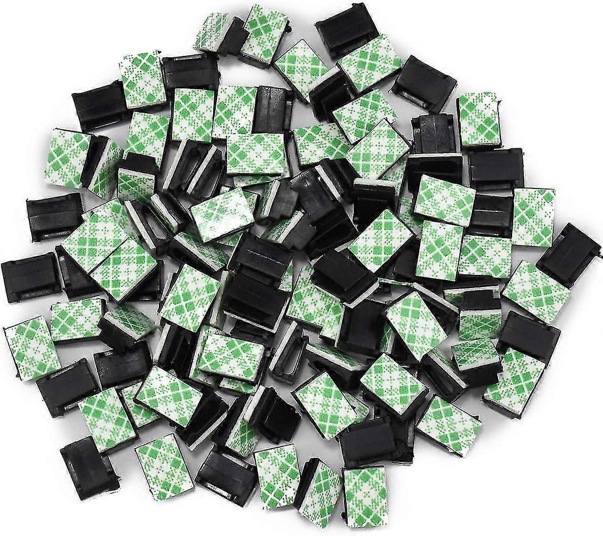 Eco Plastic Adhesive Cable Clips 100pk