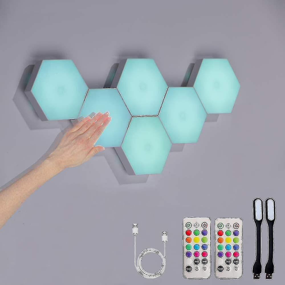 Hexagon Lights With Remote,smart Diy Hexagon Wall Lights, Dual Control