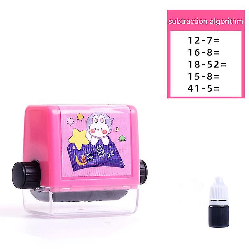 1 Pcs Math Practice Number Rolling Stamp Addition And Subtraction Question Stamp Within 100