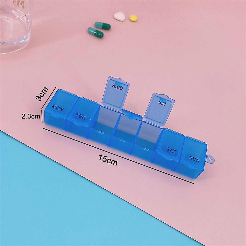 1Pc Portable 7 Days Weekly Tablet Pill Medicine Box Holder Storage Organizer Container Case Pill Box Splitters
