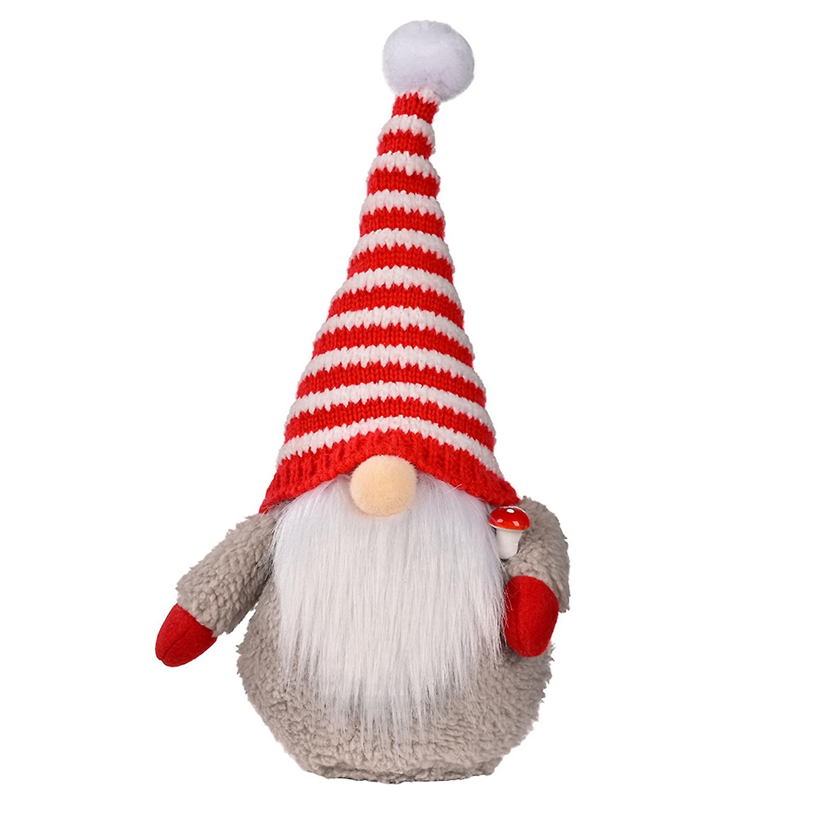 Xmas Christmas Faceless Dwarf Doll With Hands Holding Fly Agaric Christmas Party Festive Decor