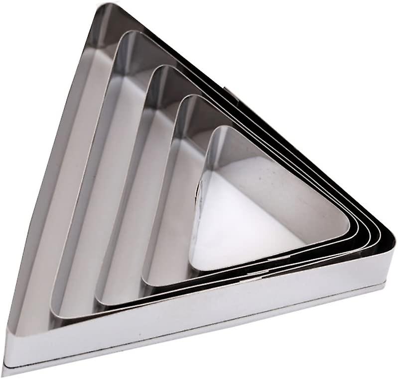 Triangle Shape Cookie Cutter Set, Stainless Steel, 5-Piece, Small(2.7in)