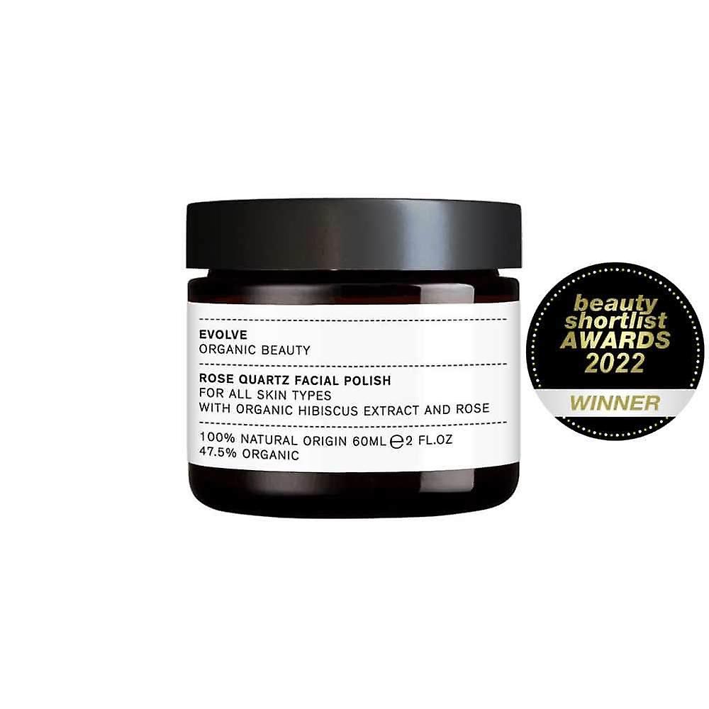 Evolve Organic Beauty 天然玫瑰石英面部磨砂膏,适合所有肤质 - 60ml