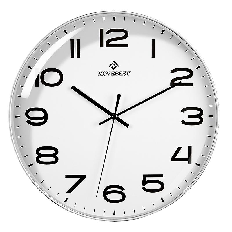 12 Inch Wall Clock G2001 White Surface White Frame