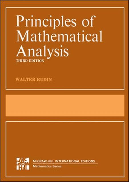Principles Of Mathematical Analysis Intl Ed by Walter Rudin Paperback Book