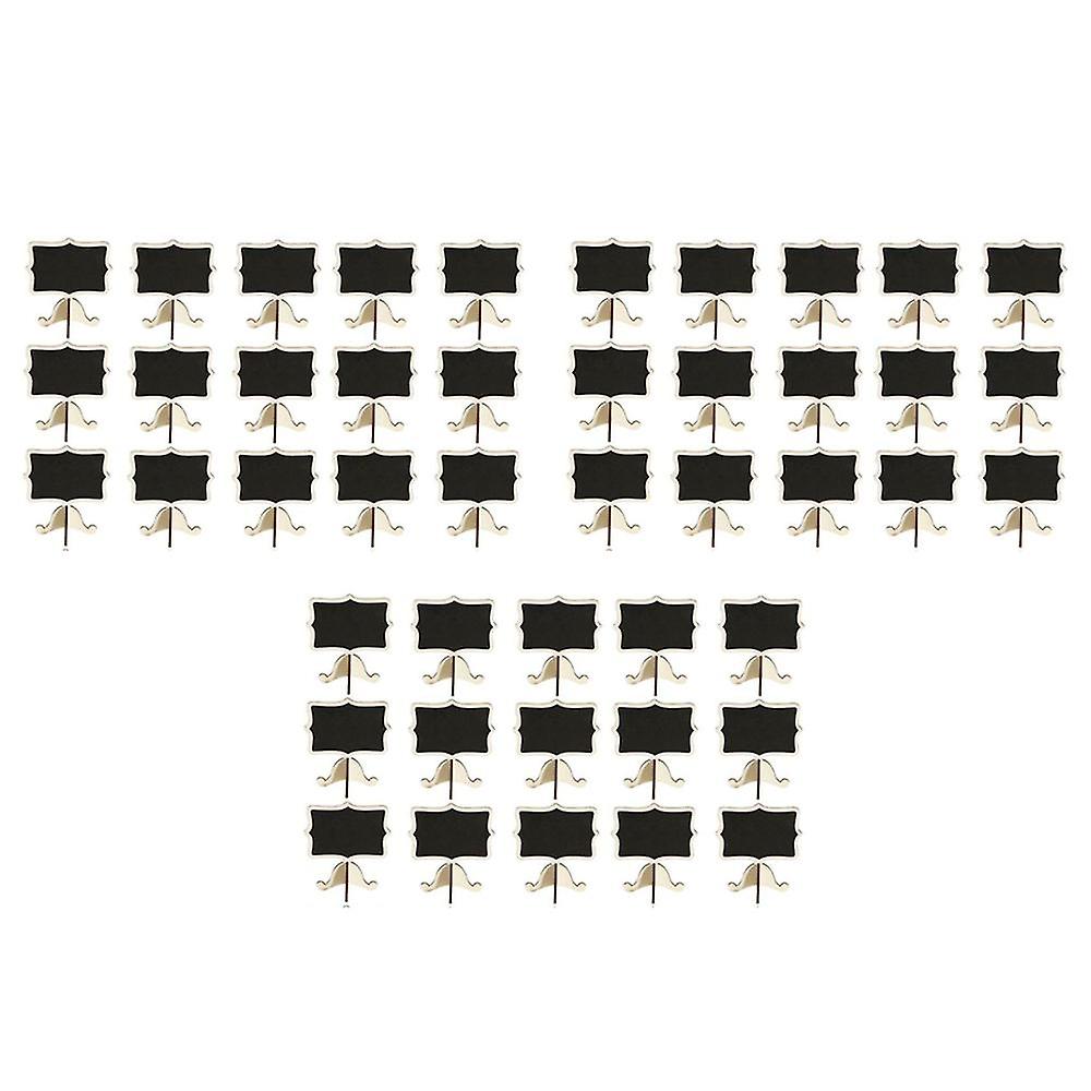 15 Pack Mini Chalkboards Place With Easel Stand - Wood Rectangle