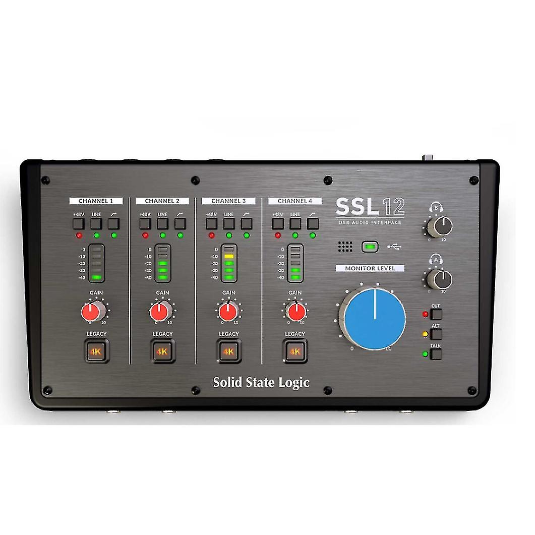 Interface audio Solid State Logic Ssl12 12-in/8-out alimentée par bus USB avec des performances Ein inégalées et une énorme plage de gain
