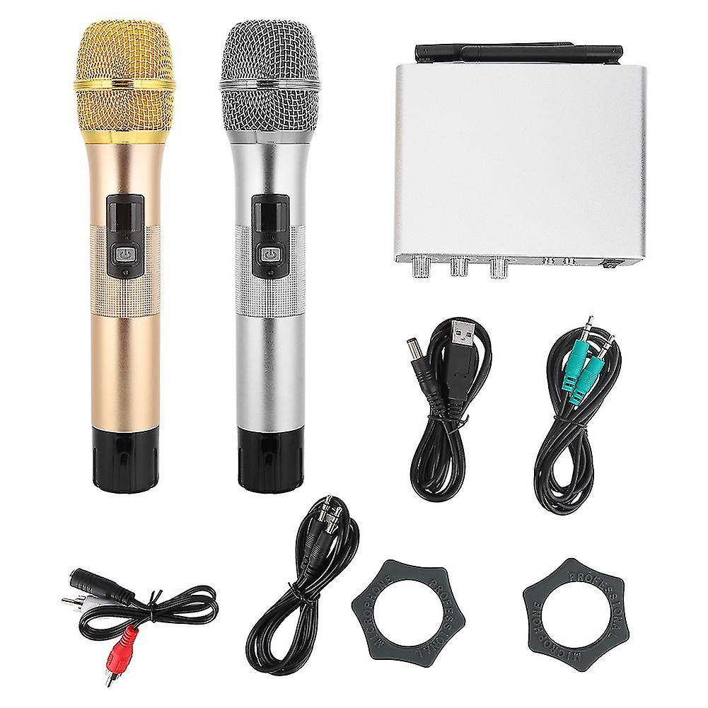 UHF Professional 1 to 2 Handheld Wireless Microphone System Cordless Microphone Set