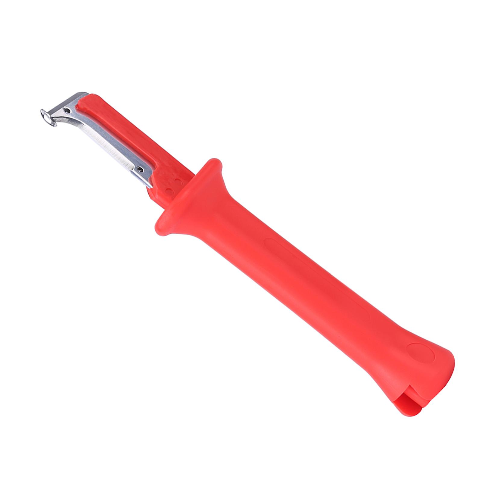 1 PC Electrical Insulation Cable Wire Stripper Cutter Insulated Handle Tool with Cap Red