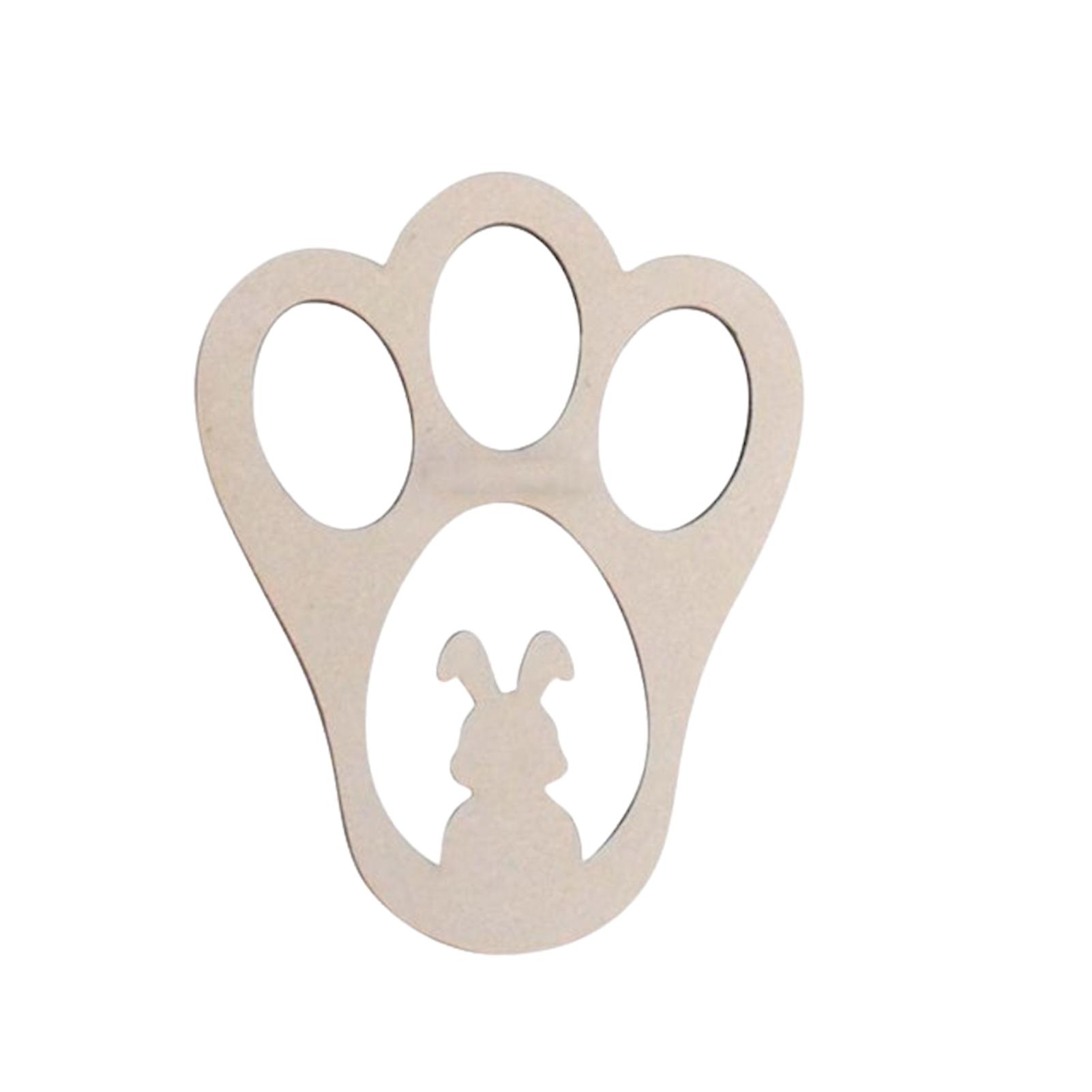 Easter Wooden Rabbits Paw Footprints Stencil Multi-Purpose Decor Making Tool for Carpet Tiles Floor