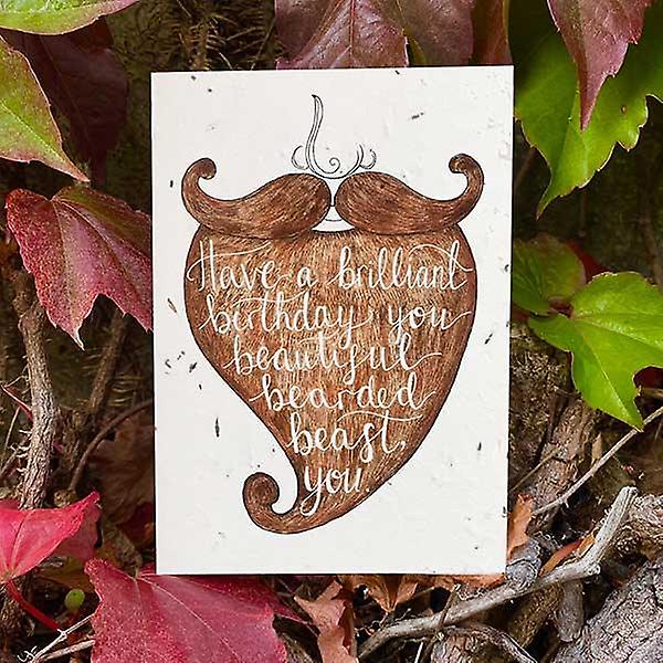 Beautiful Bearded Beast - Plantable Wildflower Card