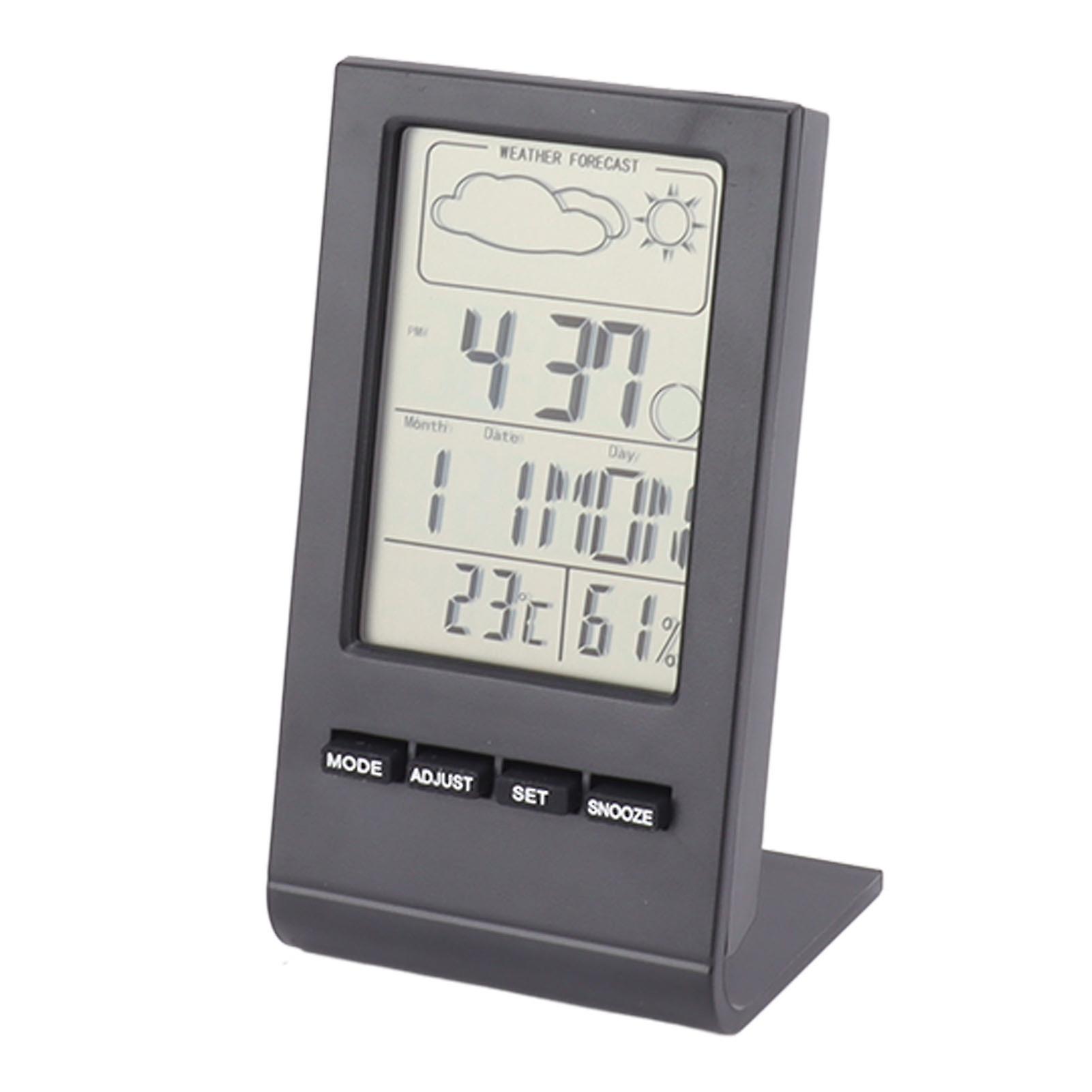 LCD Screen Digital Hygrometer Indoor Thermometer Humidity Gauge Temperature Humidity Monitor Alarm Function Weather Display