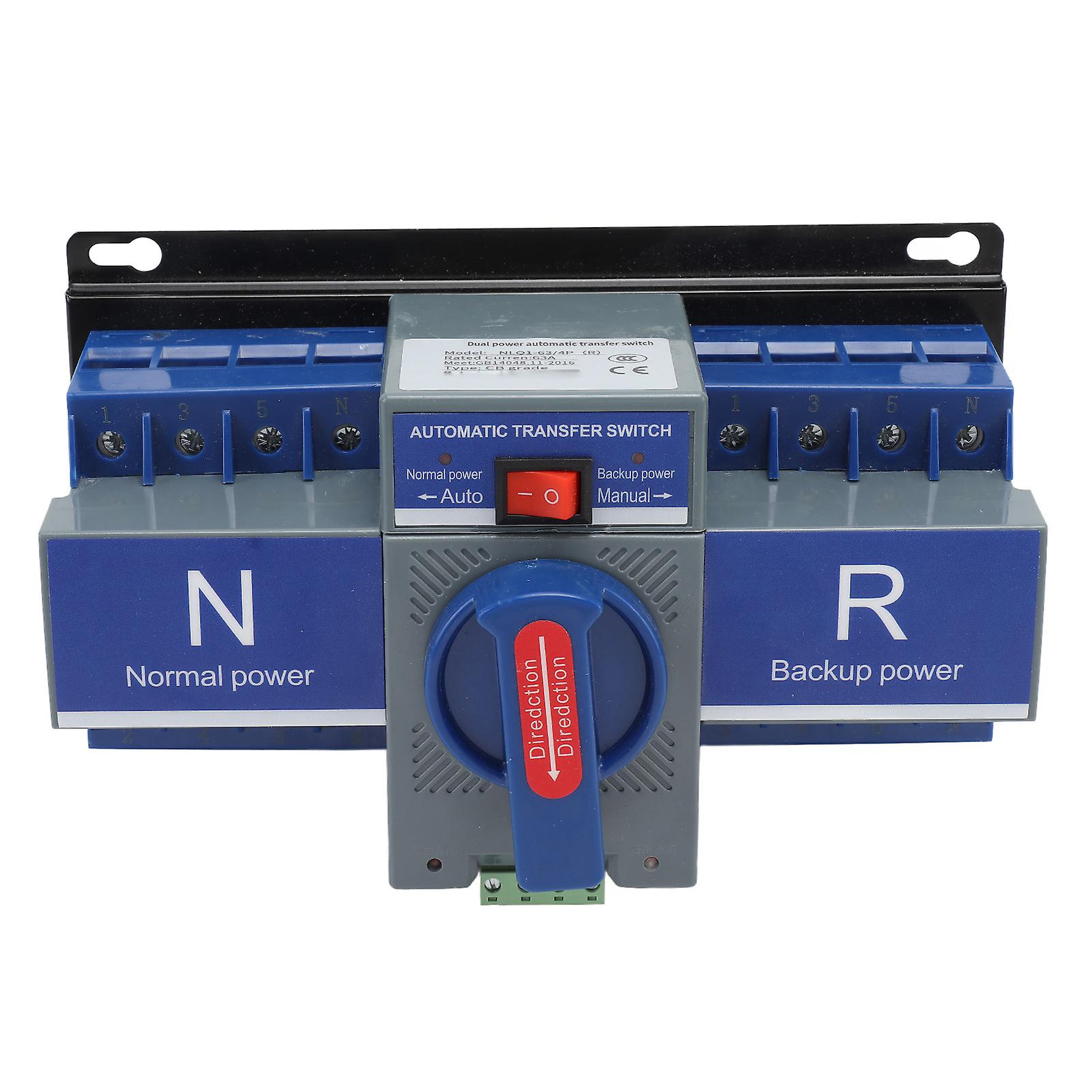 Dual Power Automatic Transfer Switch Overload Protection PC Housing Changeover Switch for Bank AC400V