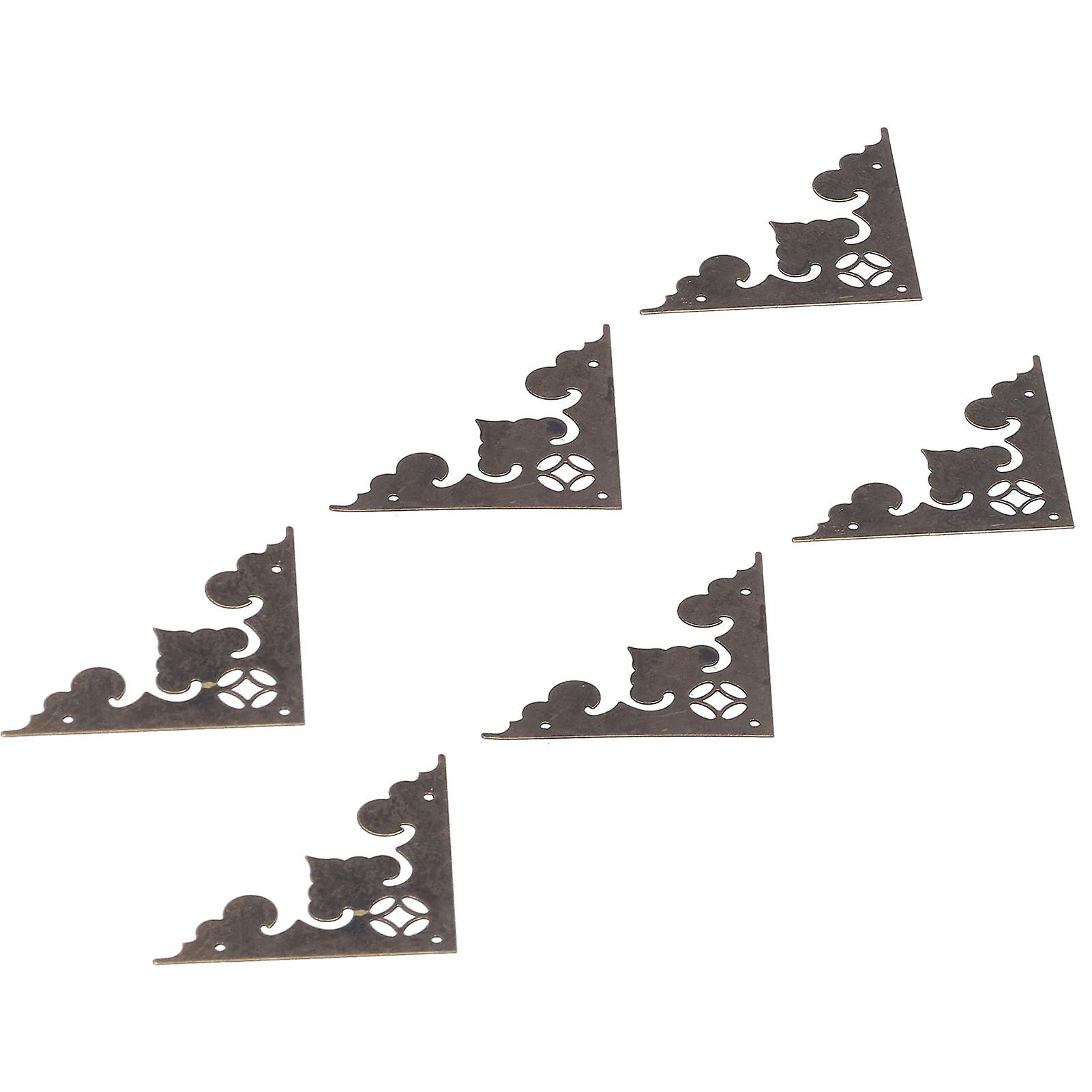 10Set Antique FlatAngle Edge Guard Triangular Wood Box Corner Protector Cover Hardware Accessory