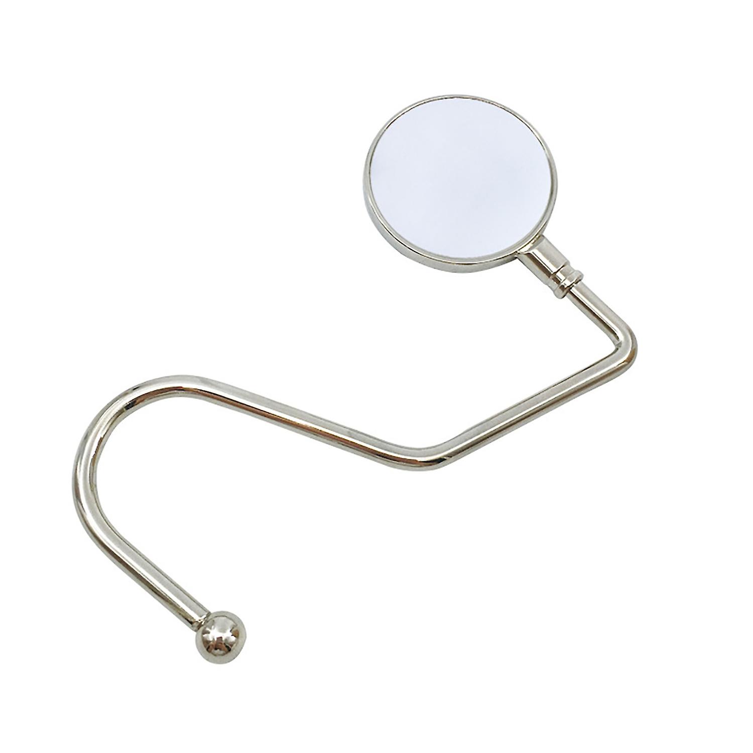 ZHOUBA Handbag Hook Rust-proof Non-slip Zinc Alloy Space Saving Table Bag Hanger for Girls White