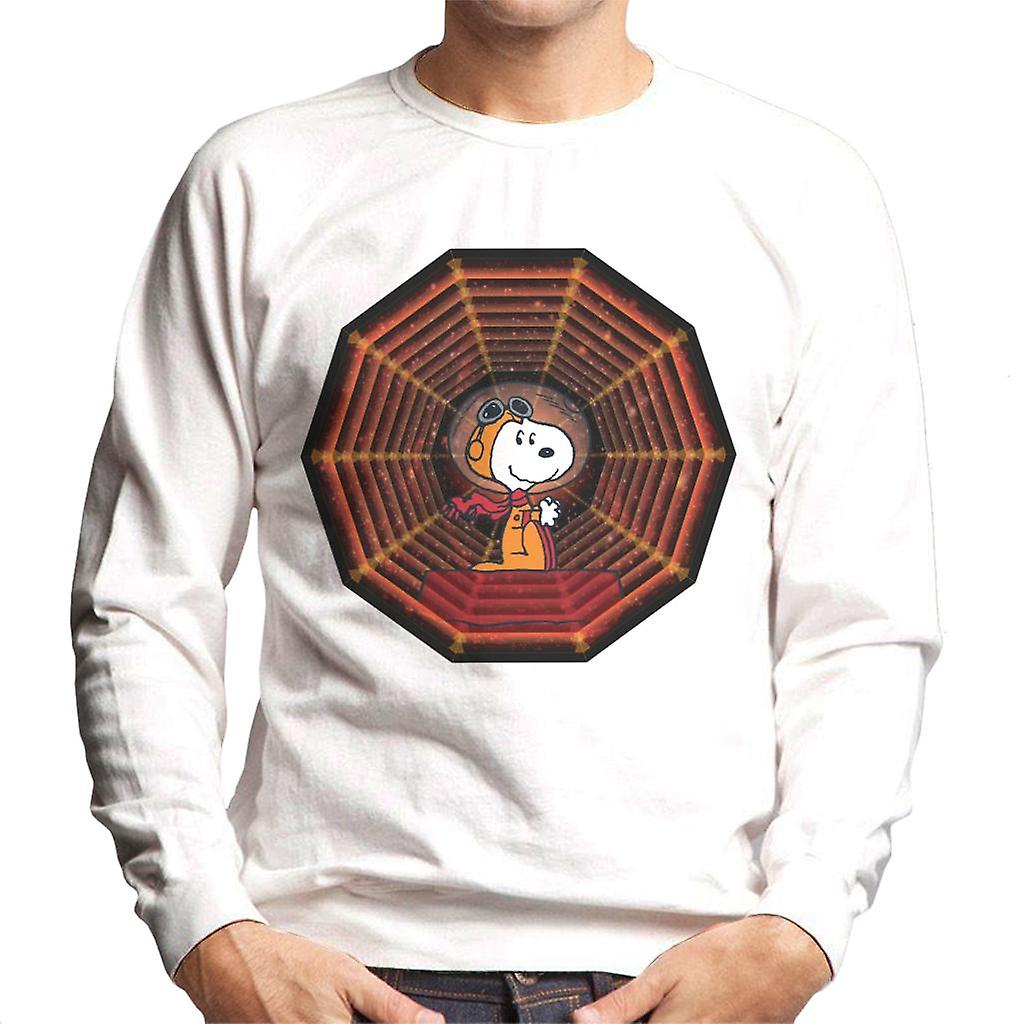 Peanuts Snoopy Kennel Ship Travel Across Spacetime Men's Sweatshirt