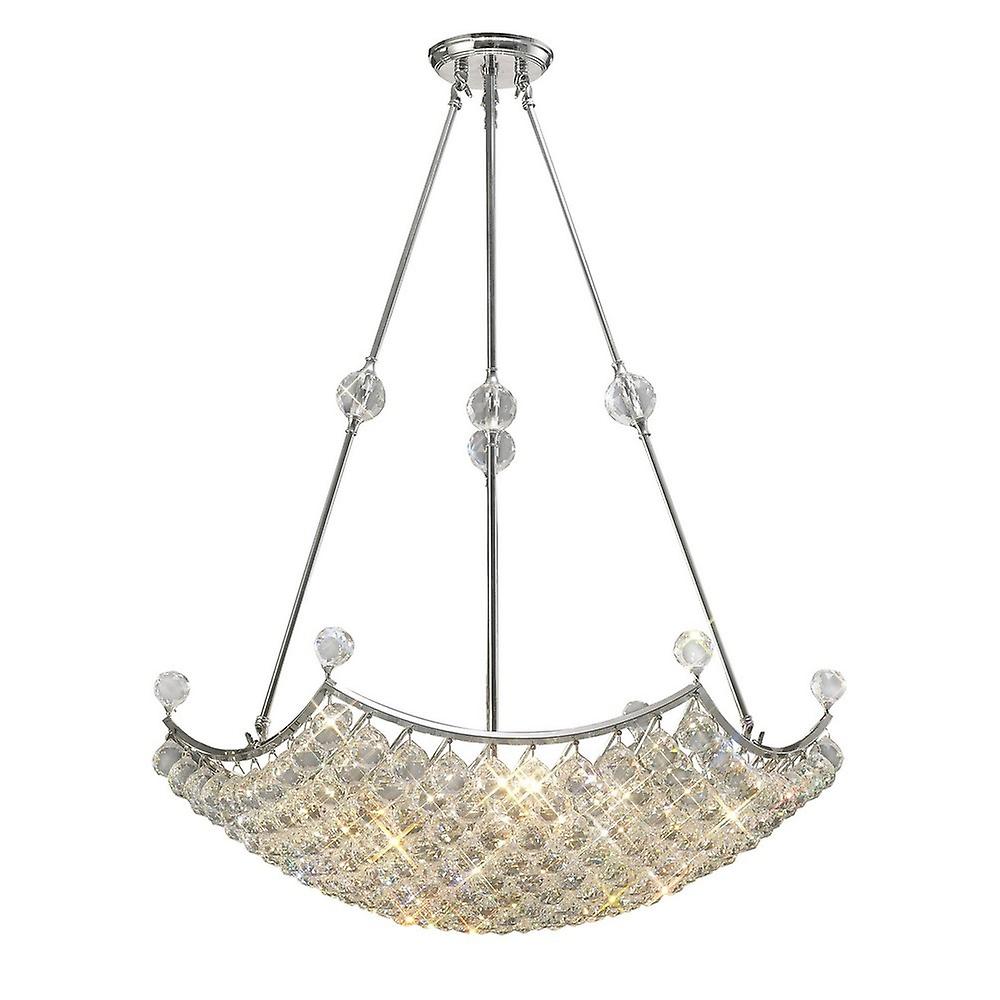 Cesto Ceiling Pendant Grand 12 Light Polished Chrome, Crystal