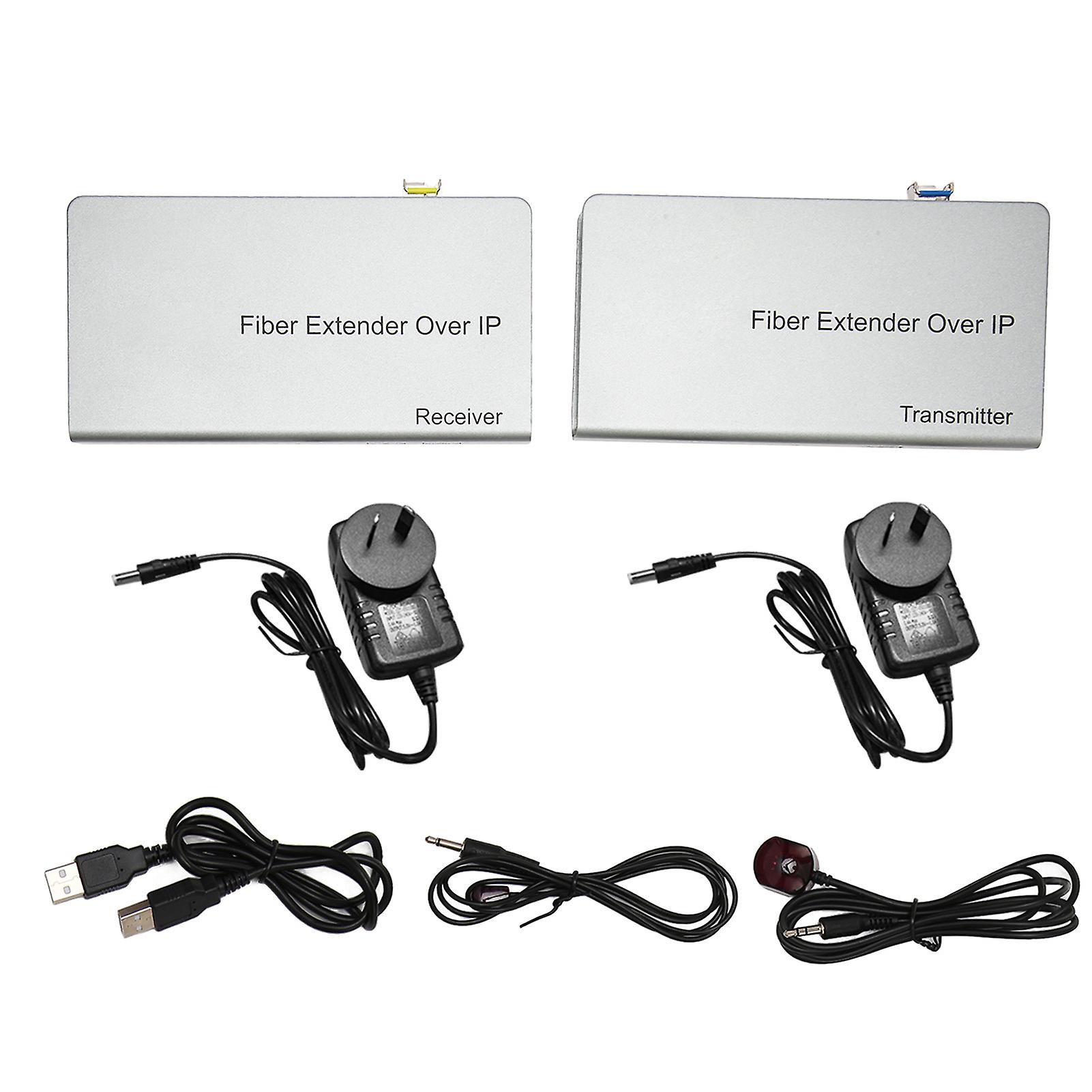 HD Multimedia Interface Extender Over Fiber Optic Cable Up to 20Km 1080P HD Multimedia Interface KVM Fiber Extender AU Plug