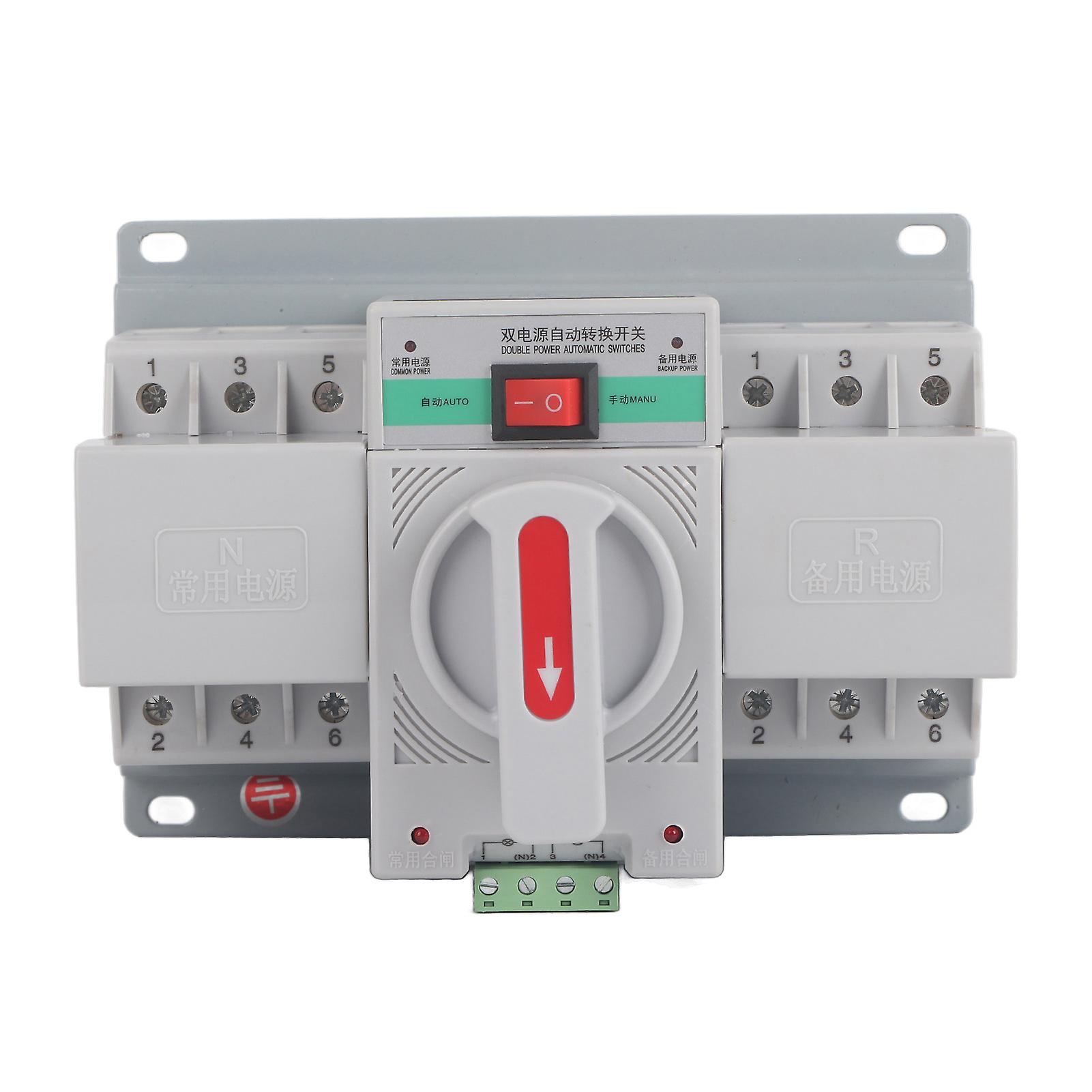 1pc 380V 63A 3P Mini Intelligent Dual Power Automatic Transfer Switch Circuit Breaker