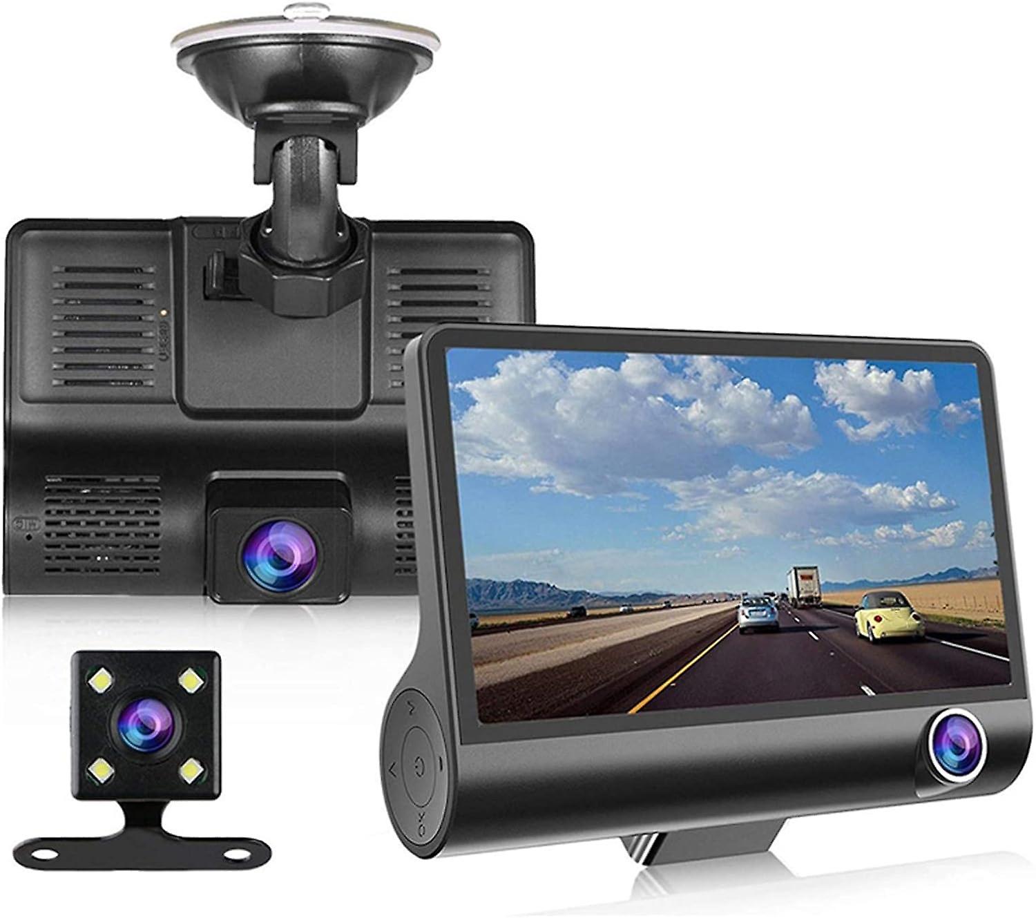 Dash Camera for Cars, 4 inch Screen 1080P DVR Car Driving Recorder, Car Dashboard Camera with 64M DDR 170 Angle G Sensor WDR Parking Monitor Motion De
