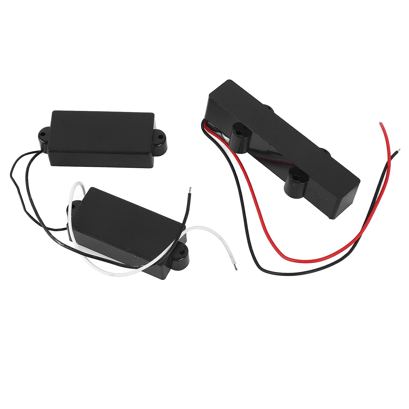 Closed Electric Jazz Bass Pickups Metal Low Noise Powerful Output Set