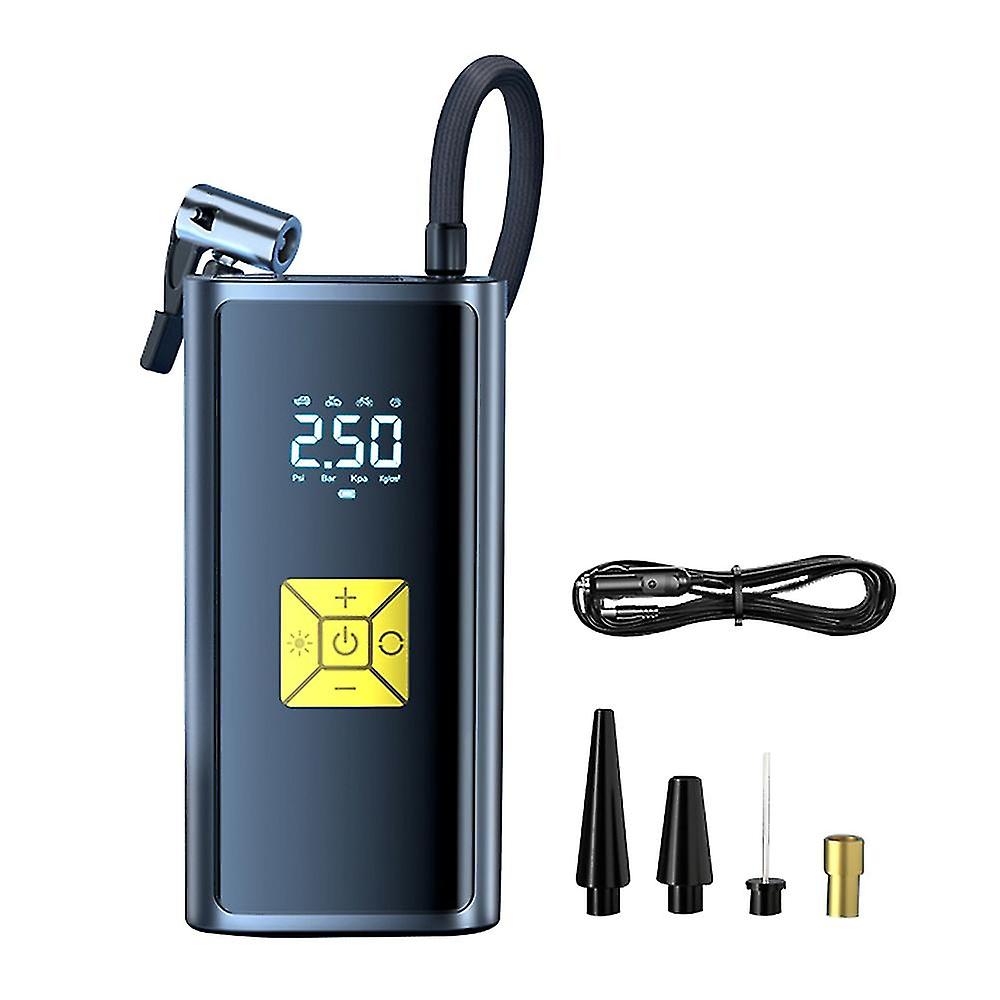 Multifunctional Air Pump 150PSI Cordless Air Compressor Portable Electric Tire Inflator with LED Lig