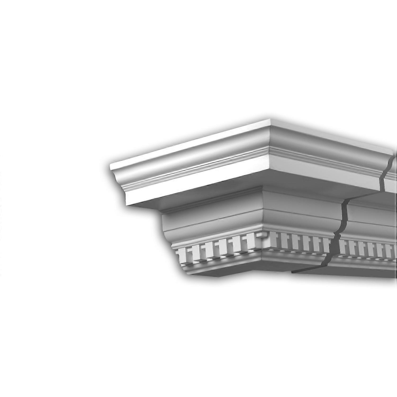 Profhome Decor 1 x External angle joint element 431312 Profhome white Rigid polyurethane foam pre-primed lightweight, sturdy