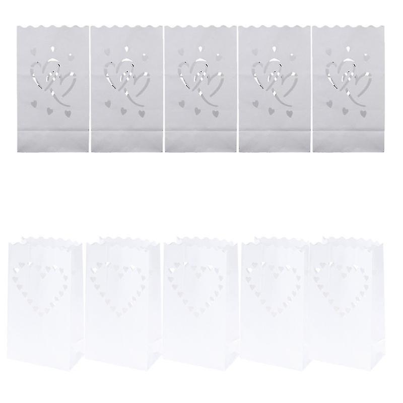 30pcs Heart Candle Bags