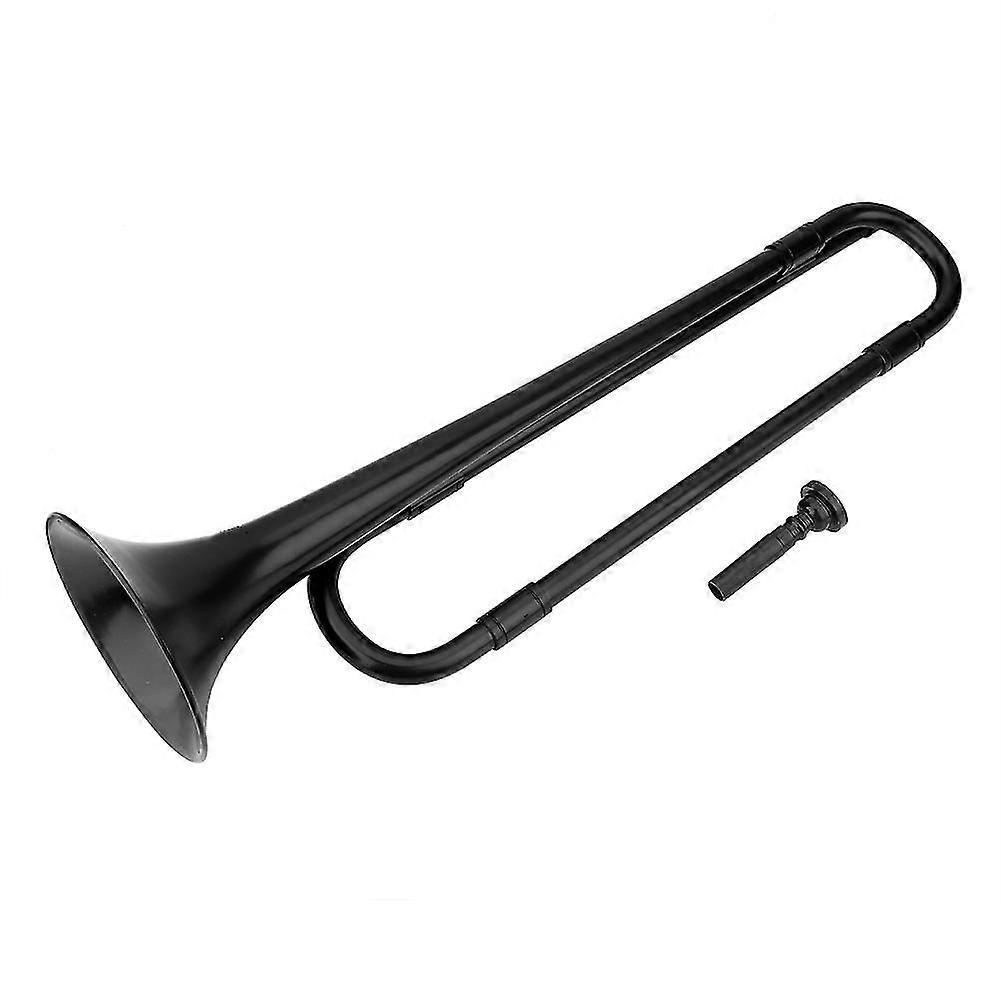 B Flat Plastic Bugle Cavalry Trumpet for Children - Black with Mouthpiece
