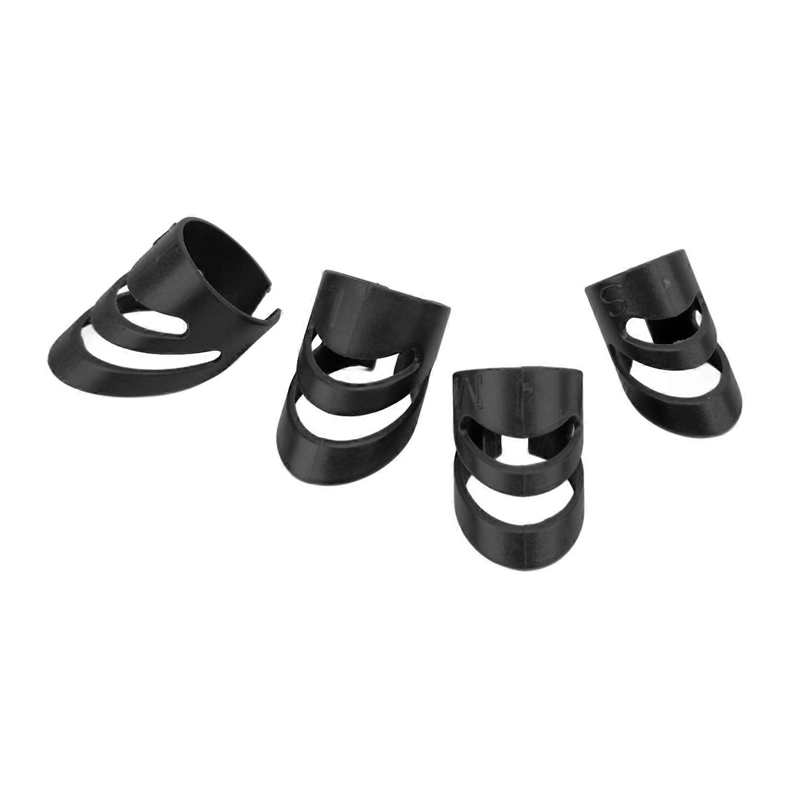 4 قطع الغيتار الإصبع اختيار الإصبع حامي أداة الملحقات مجموعة طقم لباس بانجو أسود