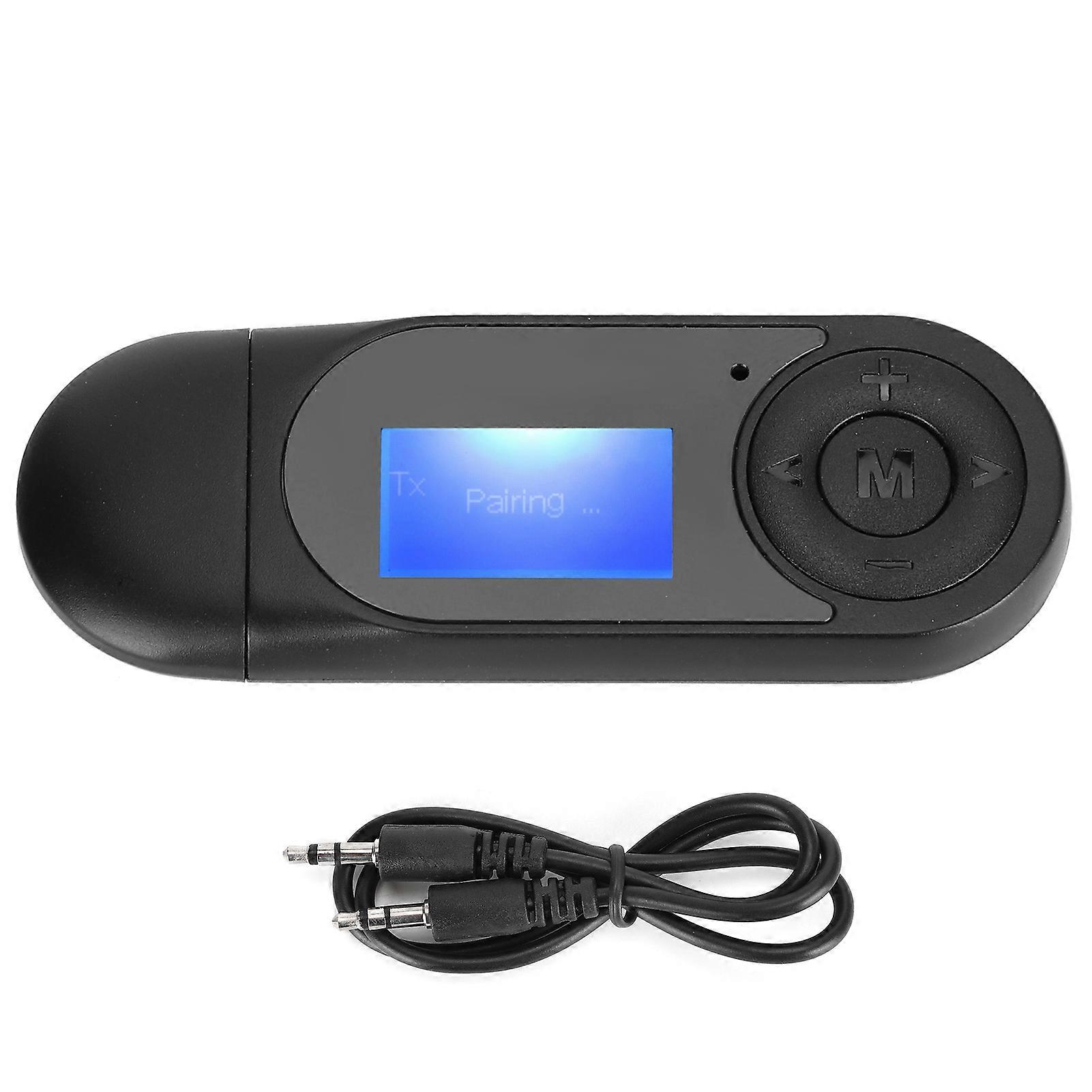 T13 Lcd Screen Display Bluetooth 5.0 Adapter Receiver Transmitter 2 In 1 Hands Free Call