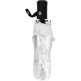 Transparent, Paraply, Vindtät, Reseparaply, Liten, Lätt, Kompakt, Tri-Fold Paraply för utomhusbruk