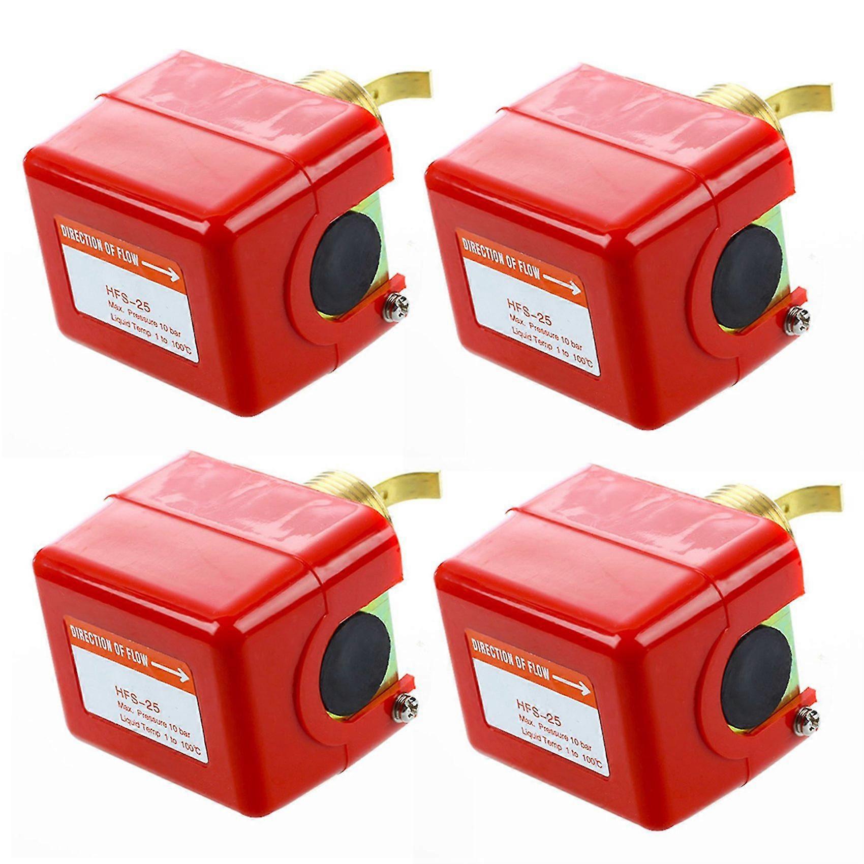 4x Ac 220v 15a Male Thread Spdt Water Paddle Flow Switch -25
